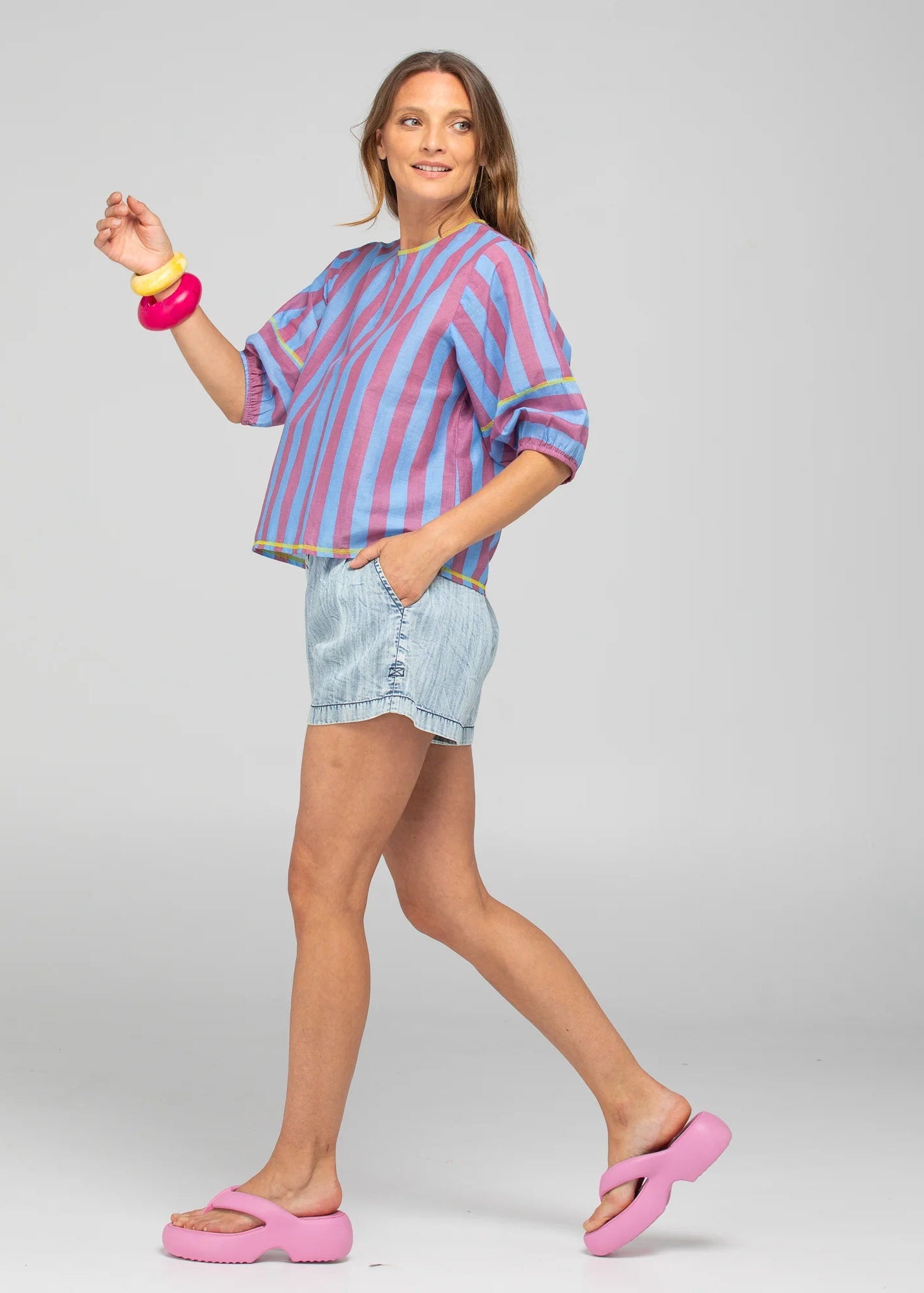 Boom Shankar Ava Top Capri Blue