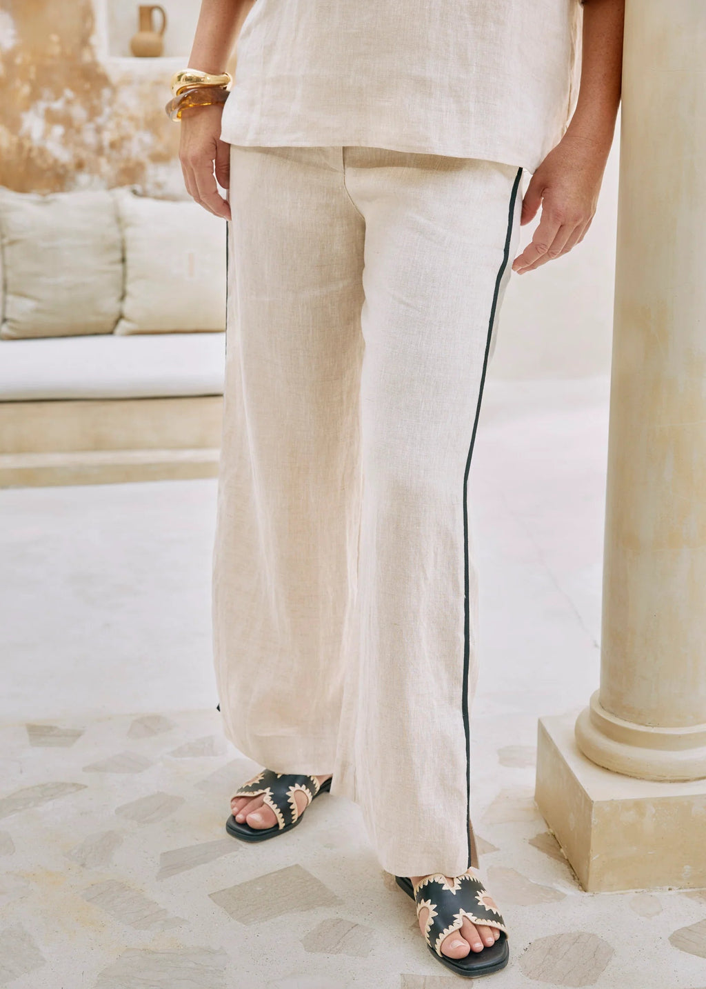 Eb & Ive Maris Pant Tusk/Black