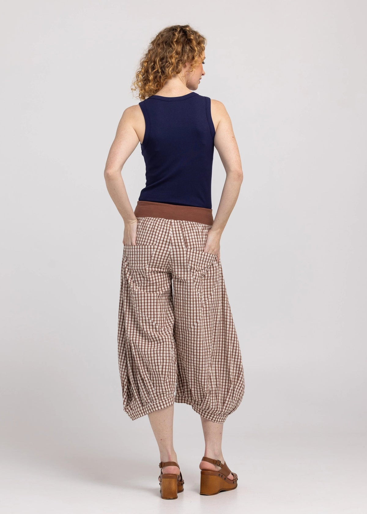 Boom Guru Pant Cocoa Gingham