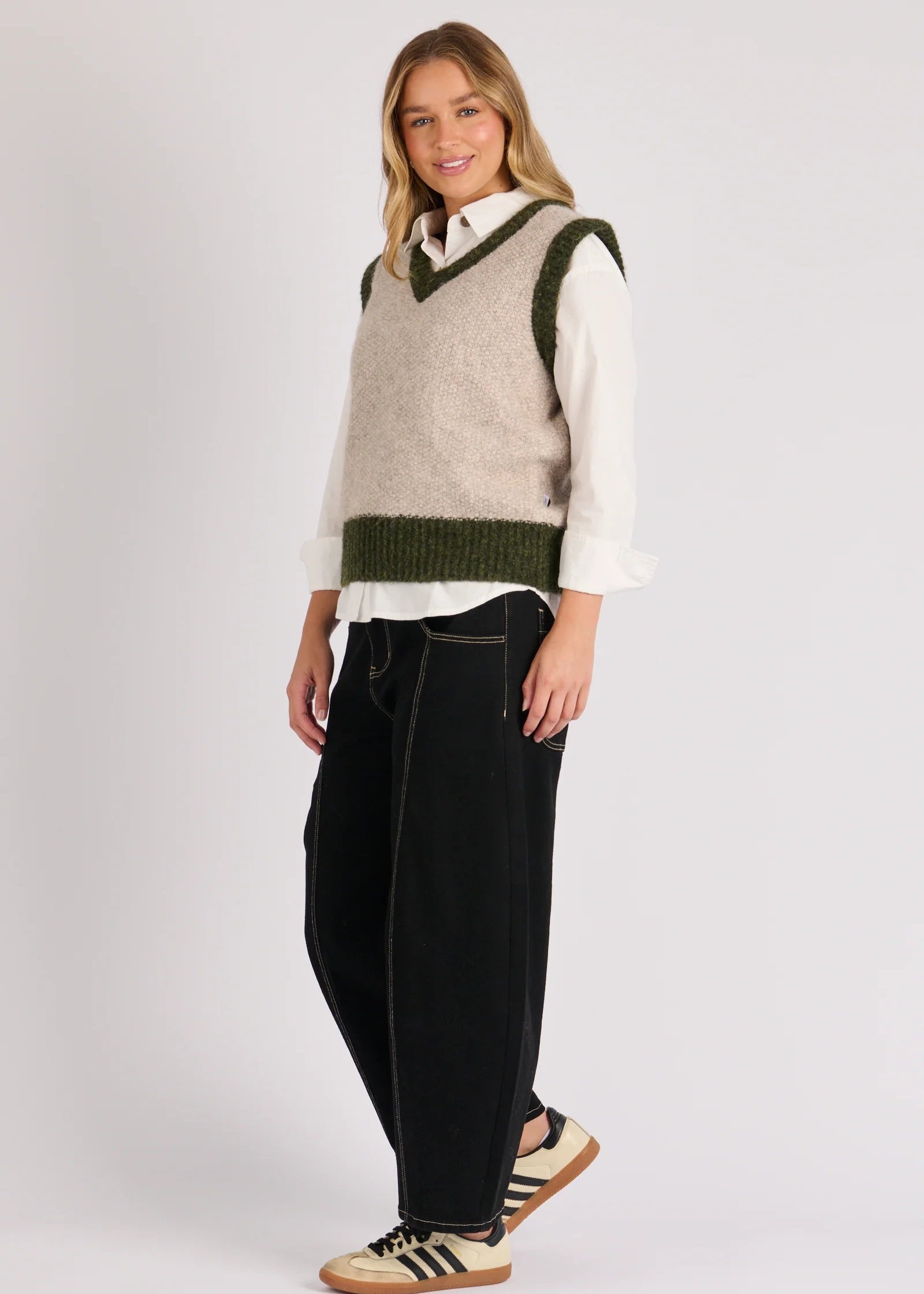 OTW V Neck Vest Oatmeal