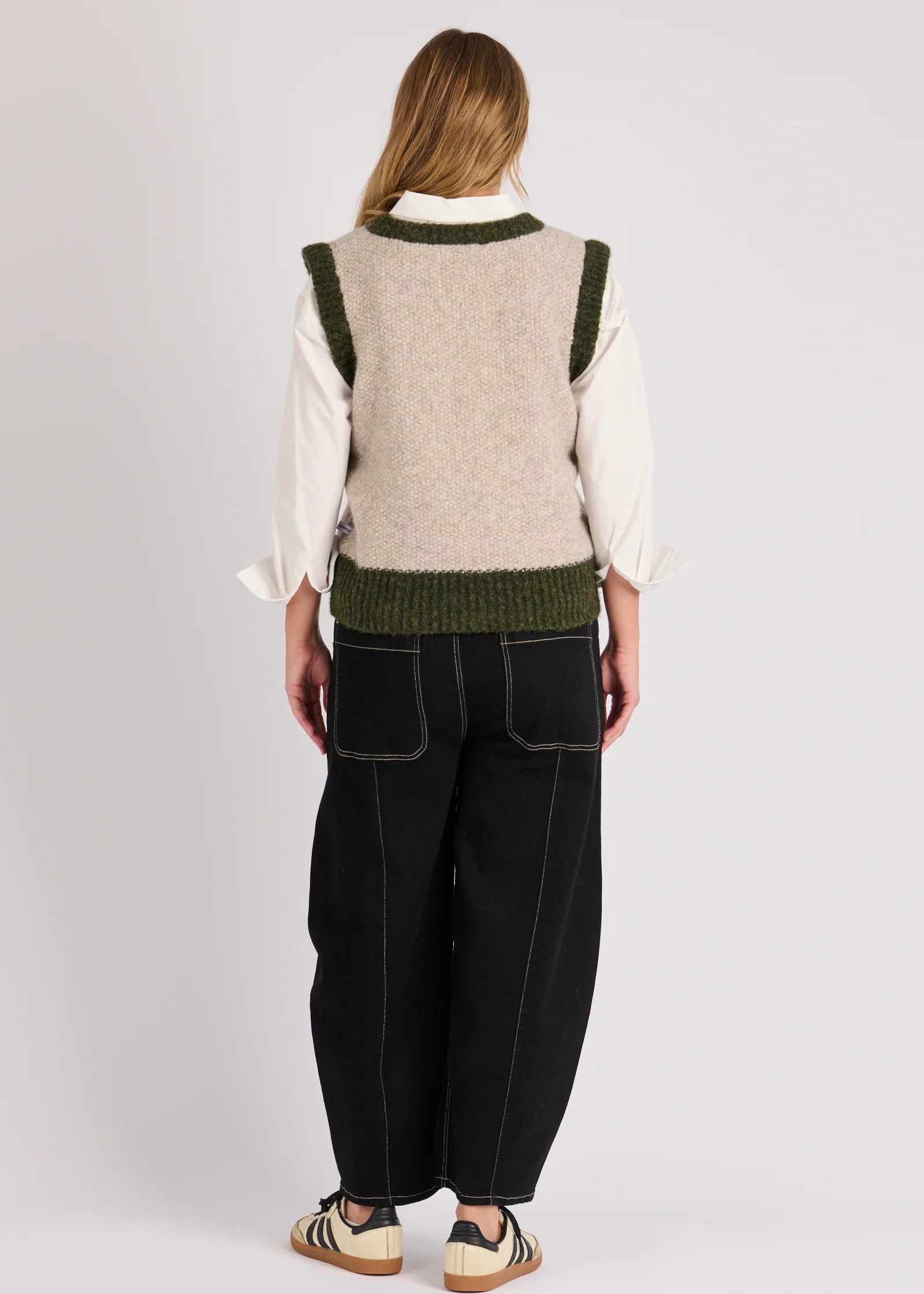 OTW V Neck Vest Oatmeal