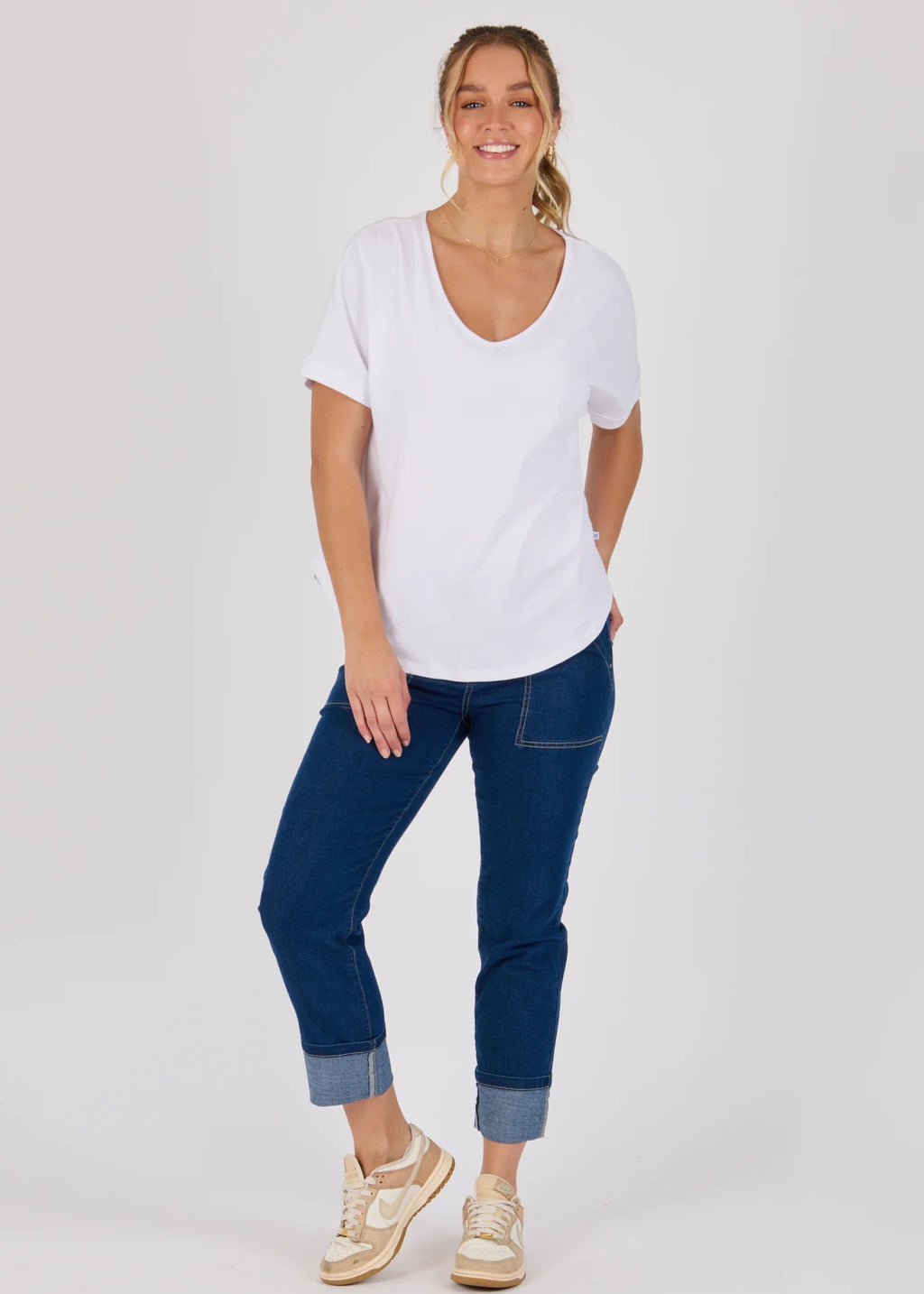 OTW V-Neck Tee White