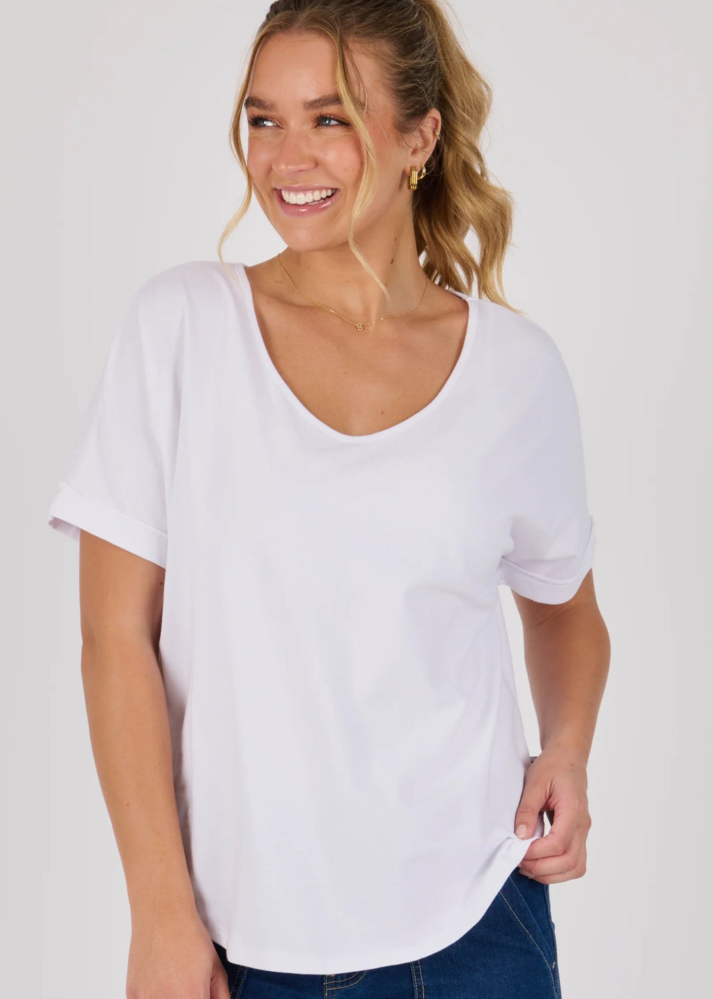 OTW V-Neck Tee White