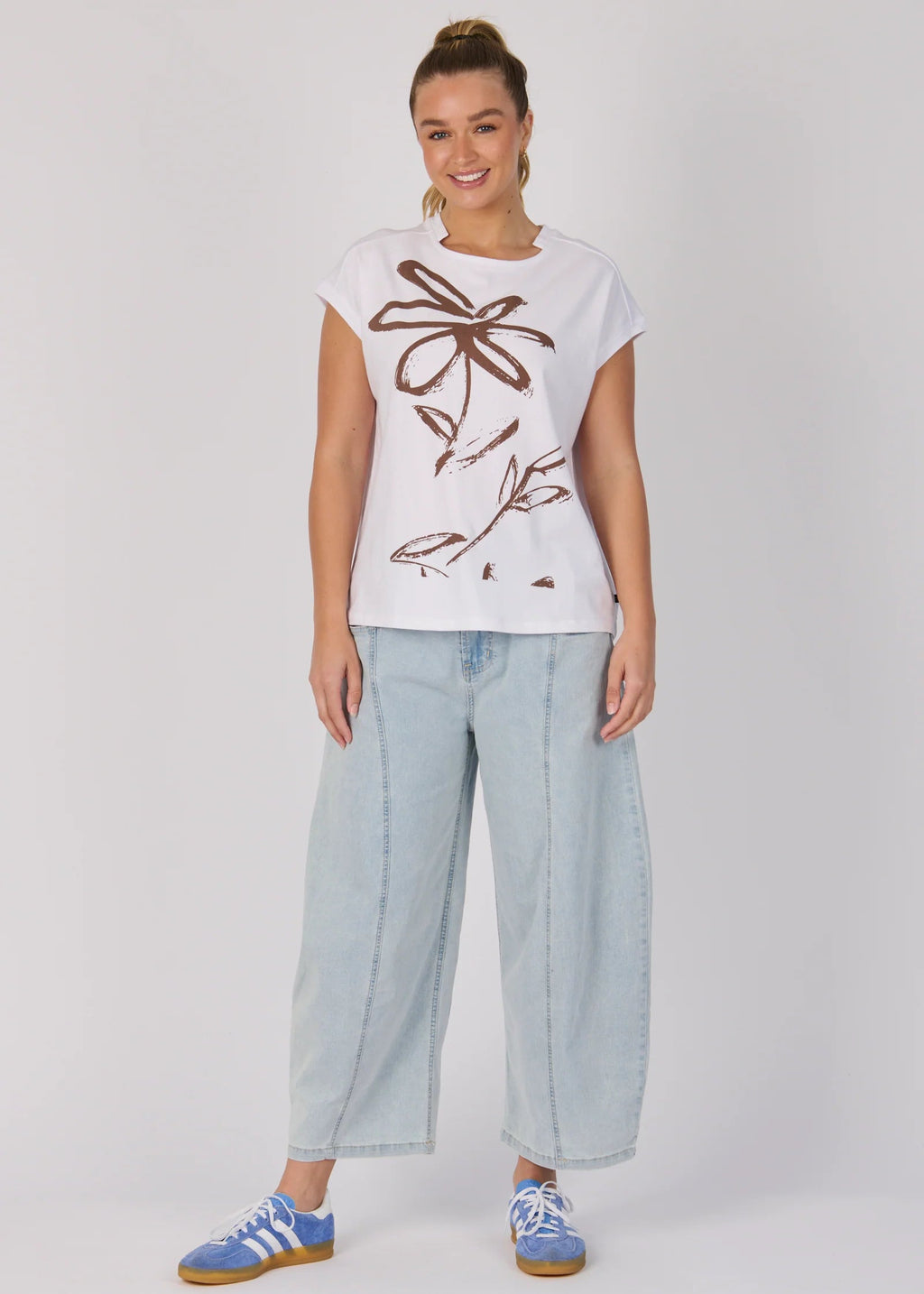OTW White Flower Shell Tee