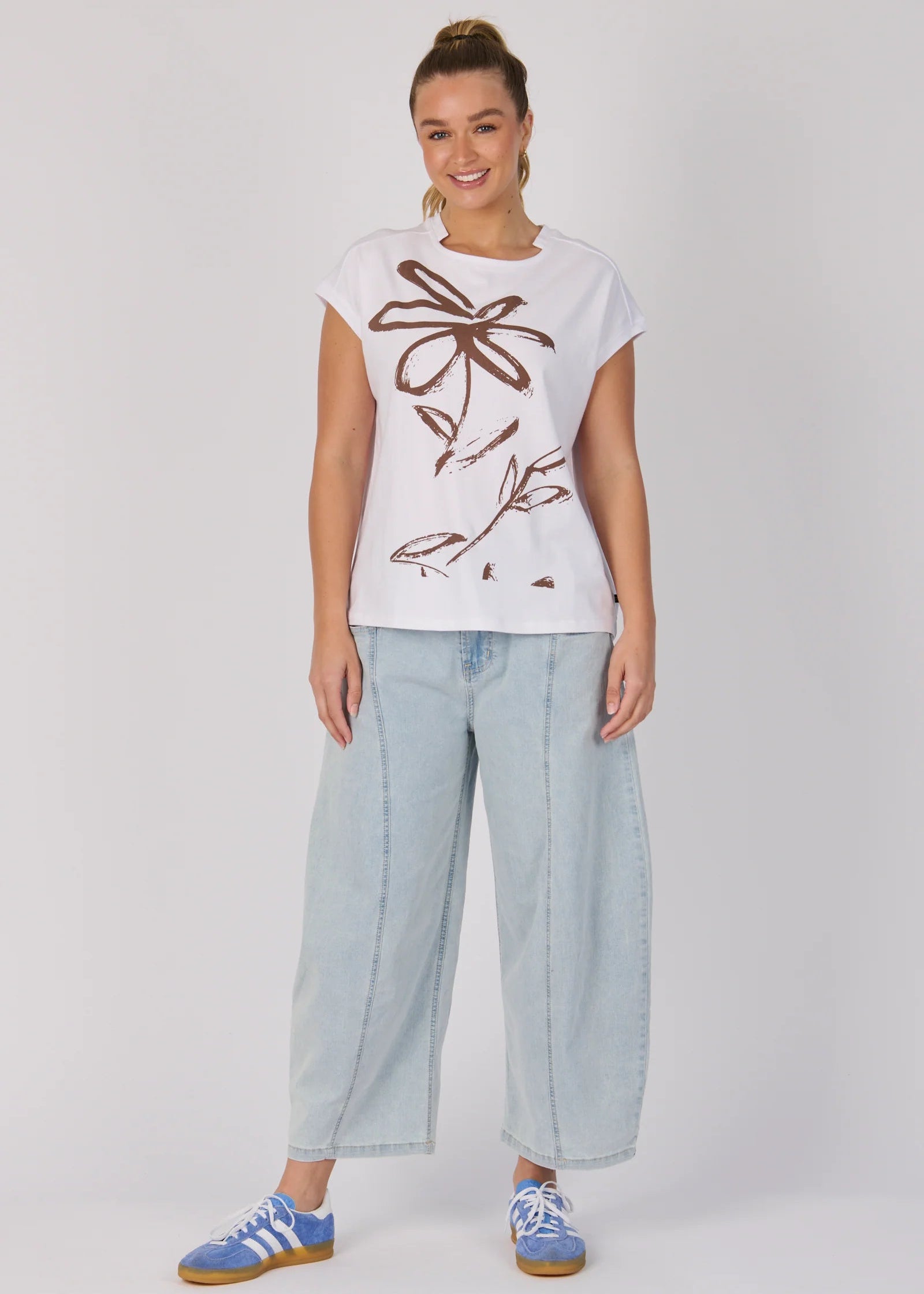 OTW White Flower Shell Tee
