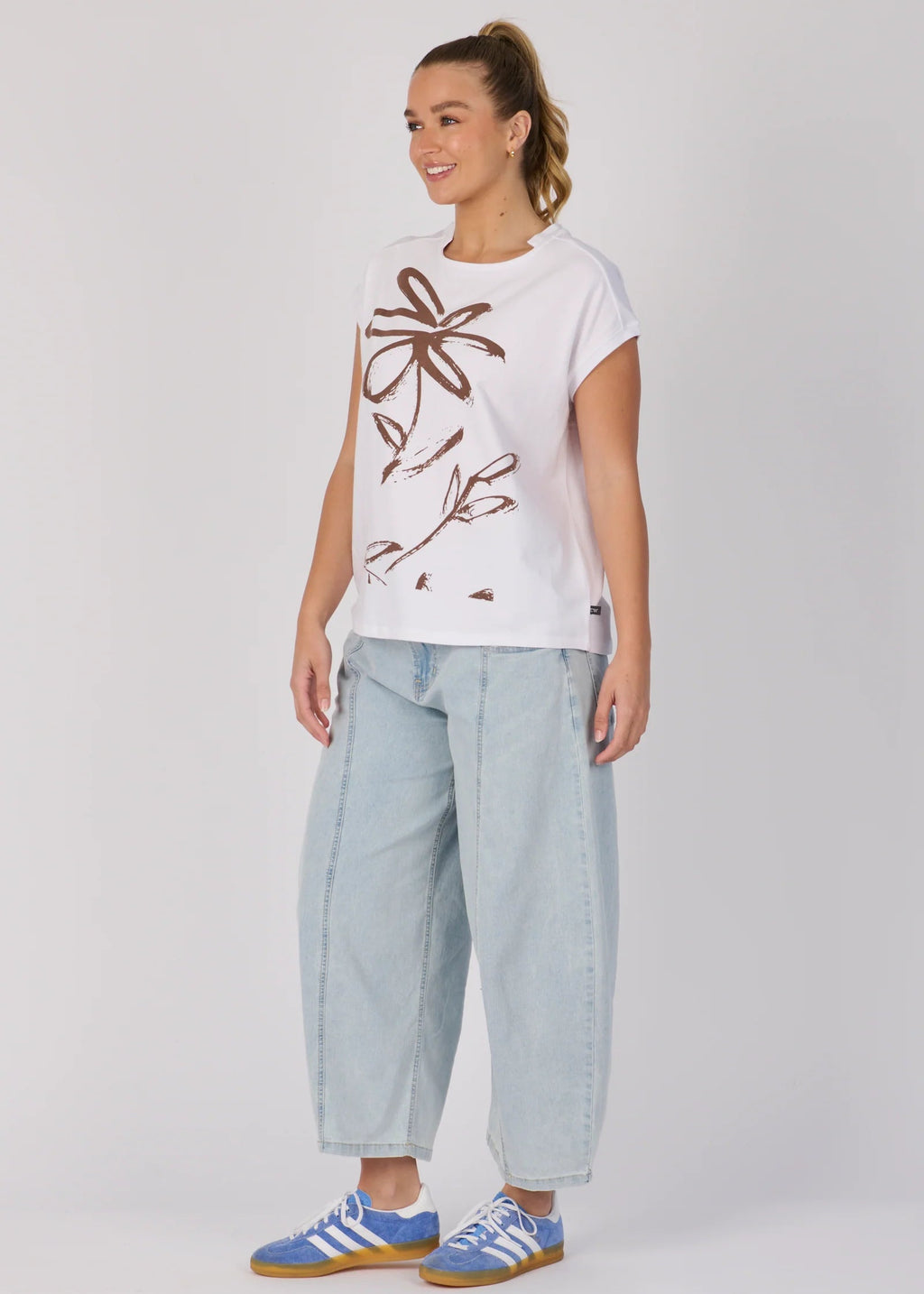 OTW White Flower Shell Tee