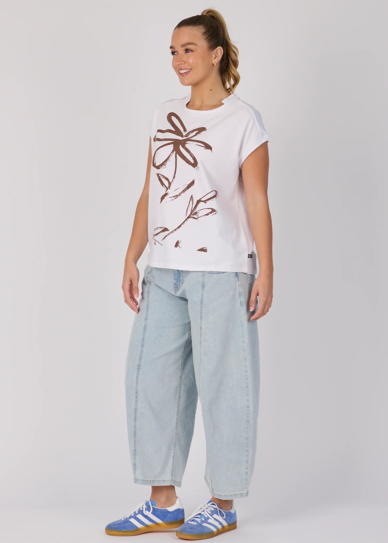 OTW White Flower Shell Tee