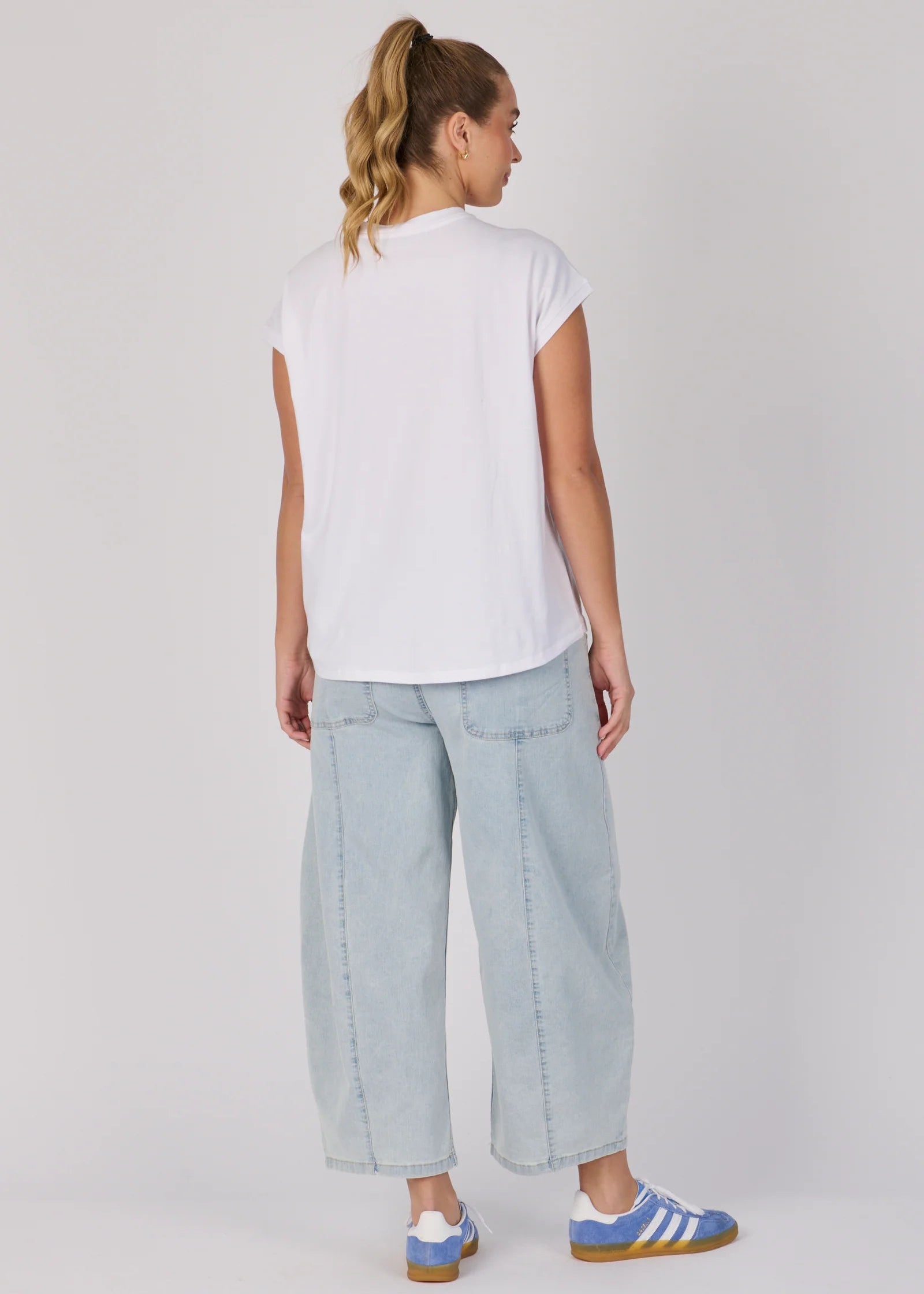 OTW White Flower Shell Tee