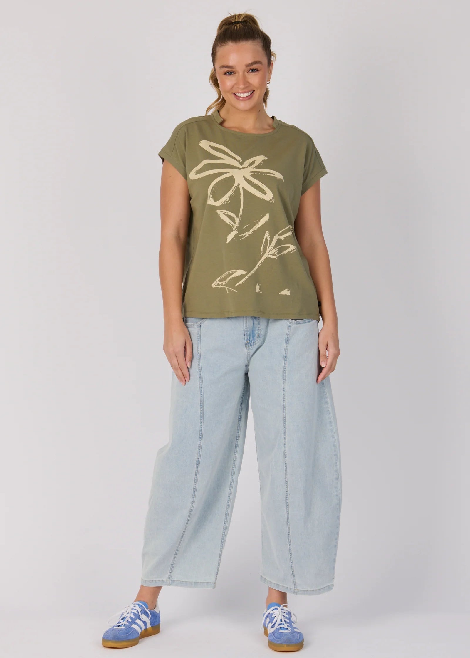 OTW Sage Flower Shell Tee