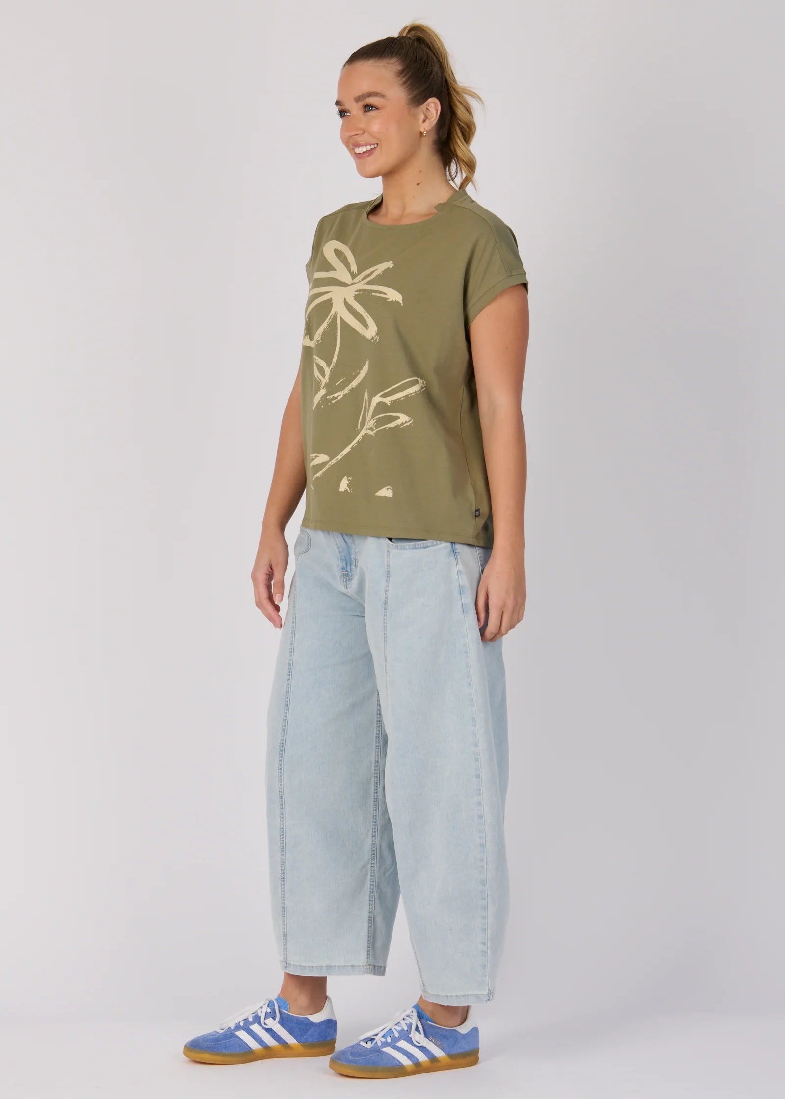 OTW Sage Flower Shell Tee