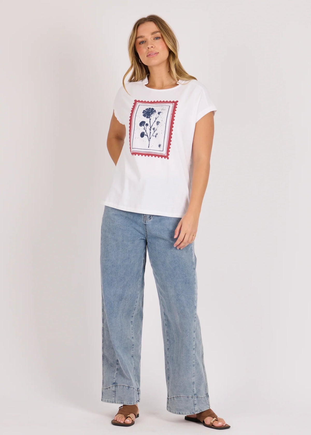 OTW 1/2 Collar Tee White
