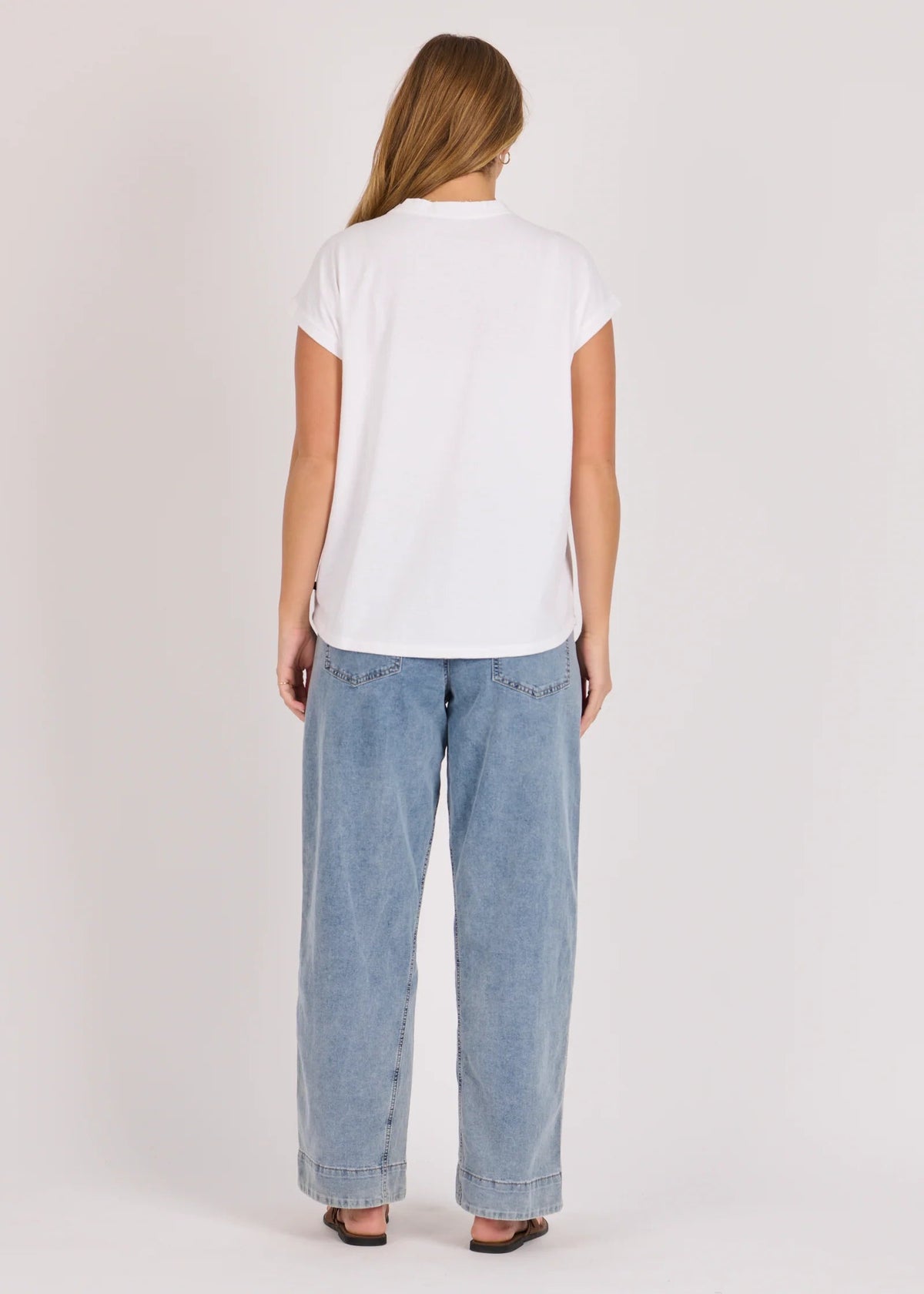 OTW 1/2 Collar Tee White