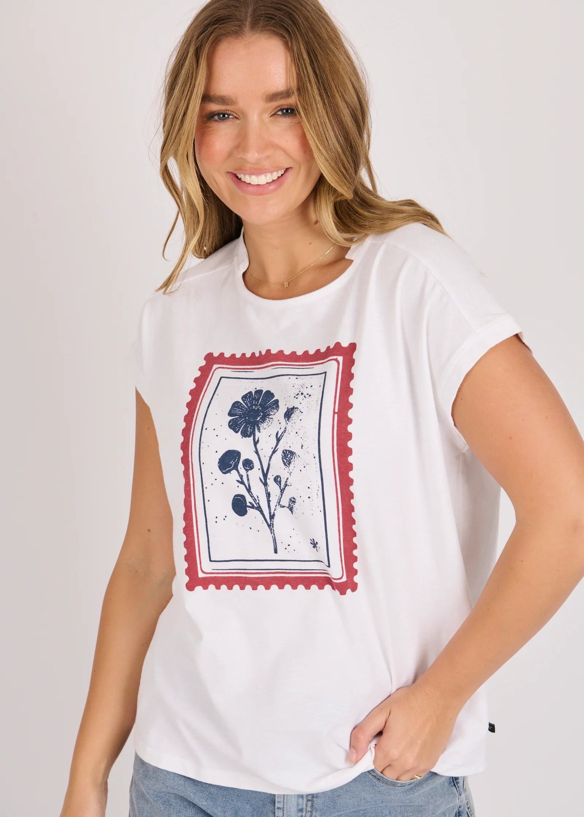 OTW 1/2 Collar Tee White