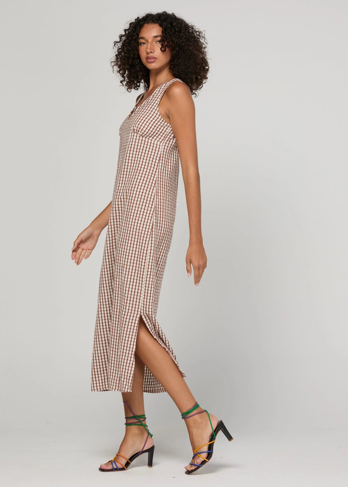 Boom Sutora Dress Cocoa Gingham