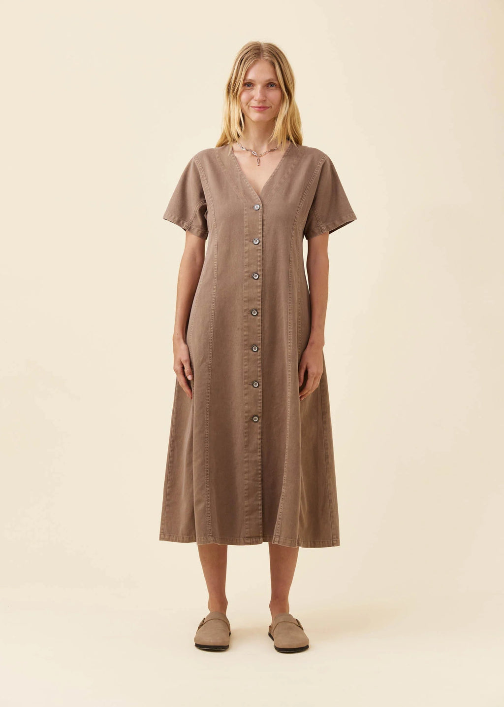 IOM Preston Maxi Dress Taupe