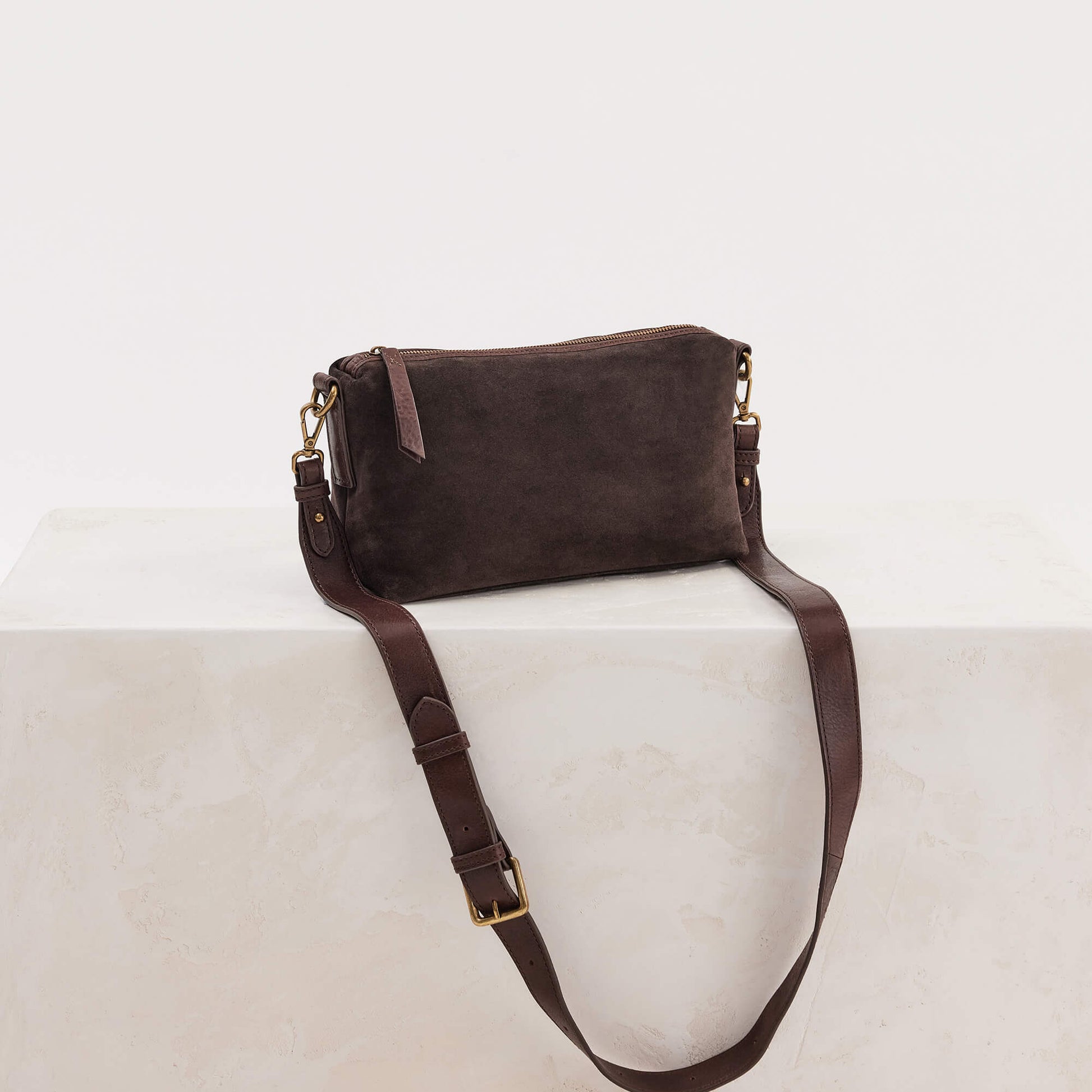 Juju & Co Suede Teddy Bag Choc
