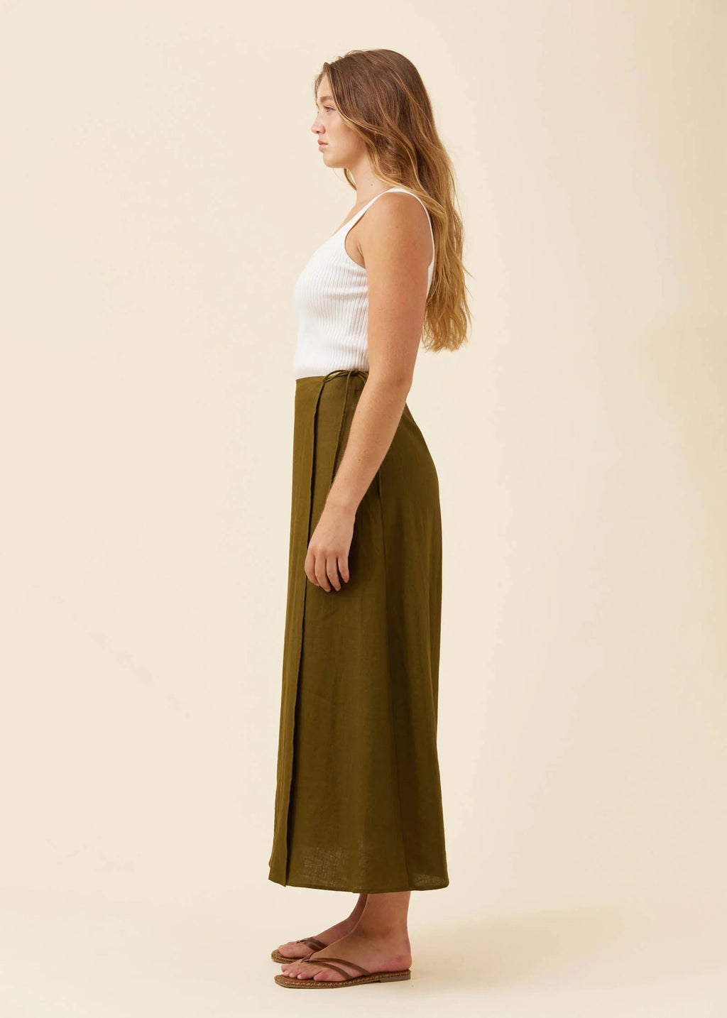 IOM Anita Wrap Skirt Olive