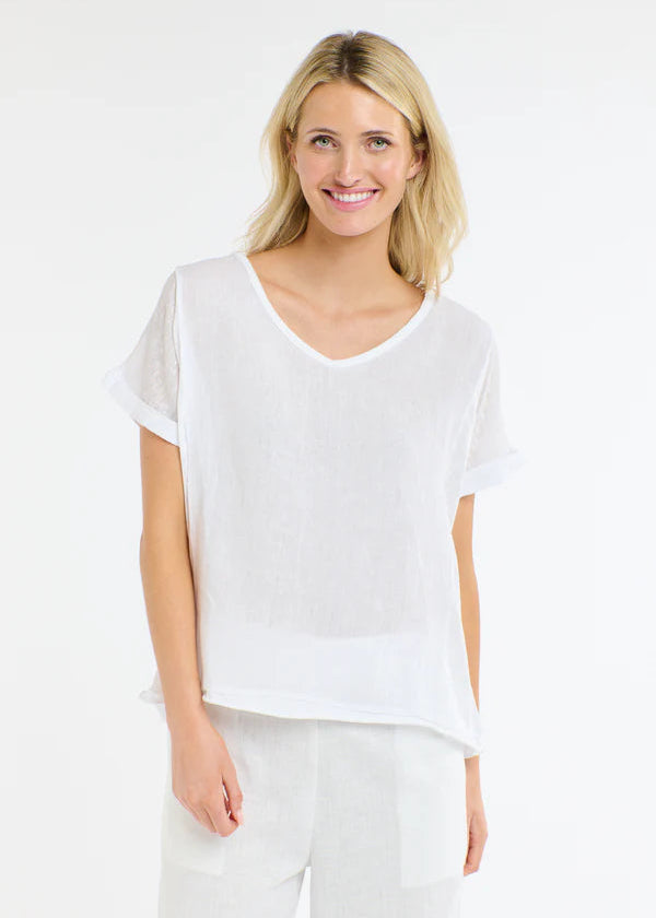 Italian Star Calypso Top White