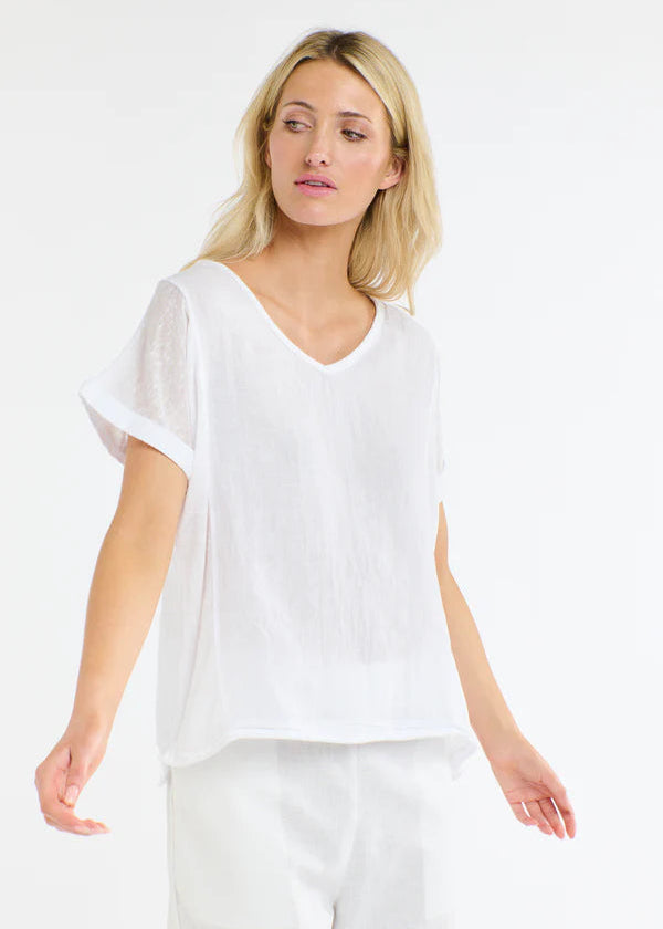 Italian Star Calypso Top White