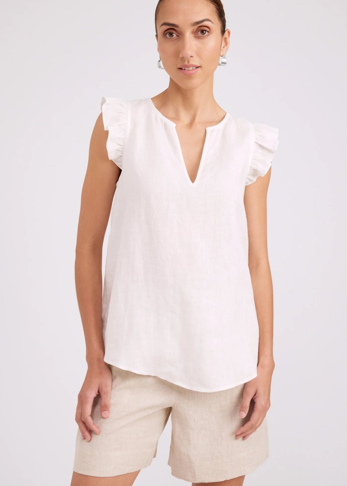 Eb & Ive Studio Frill Tank White
