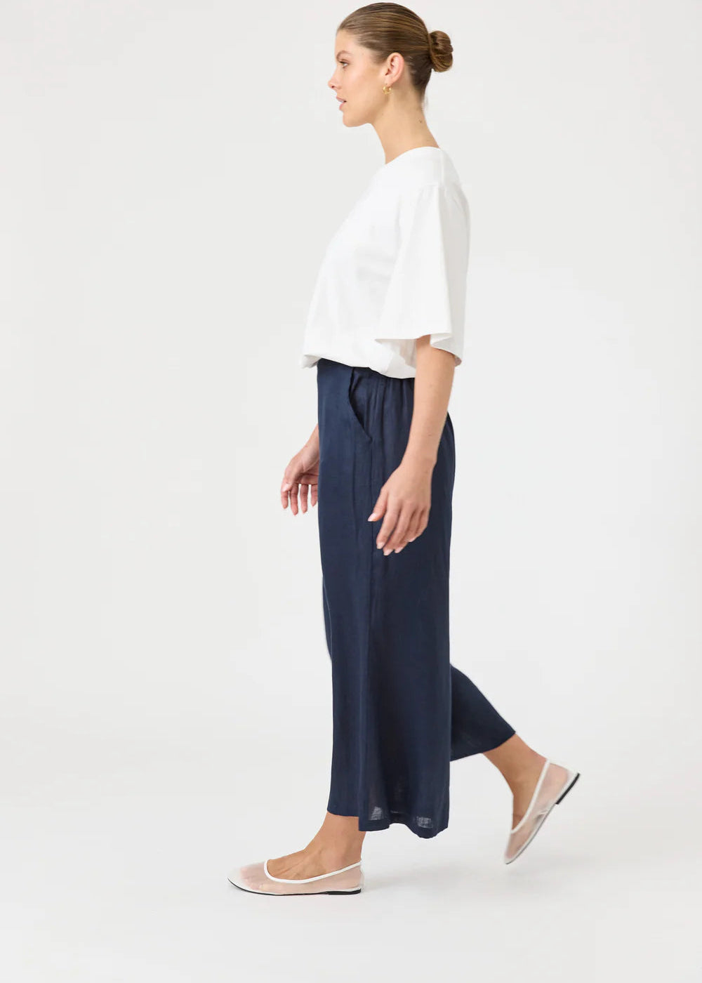 Eb & Ive Studio Crop Pant Navy