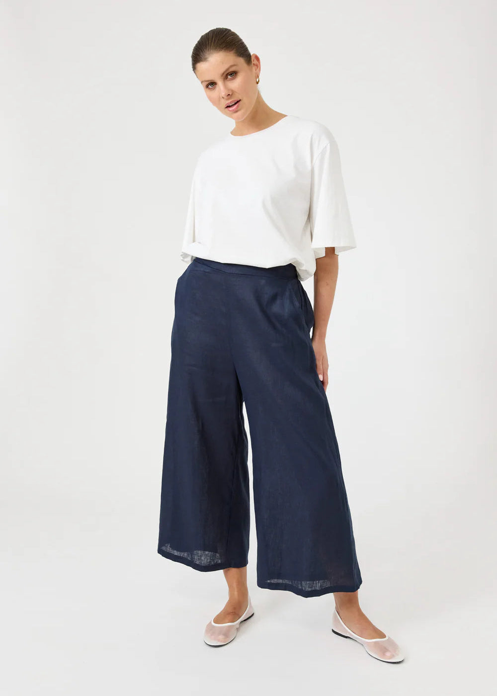 Eb & Ive Studio Crop Pant Navy