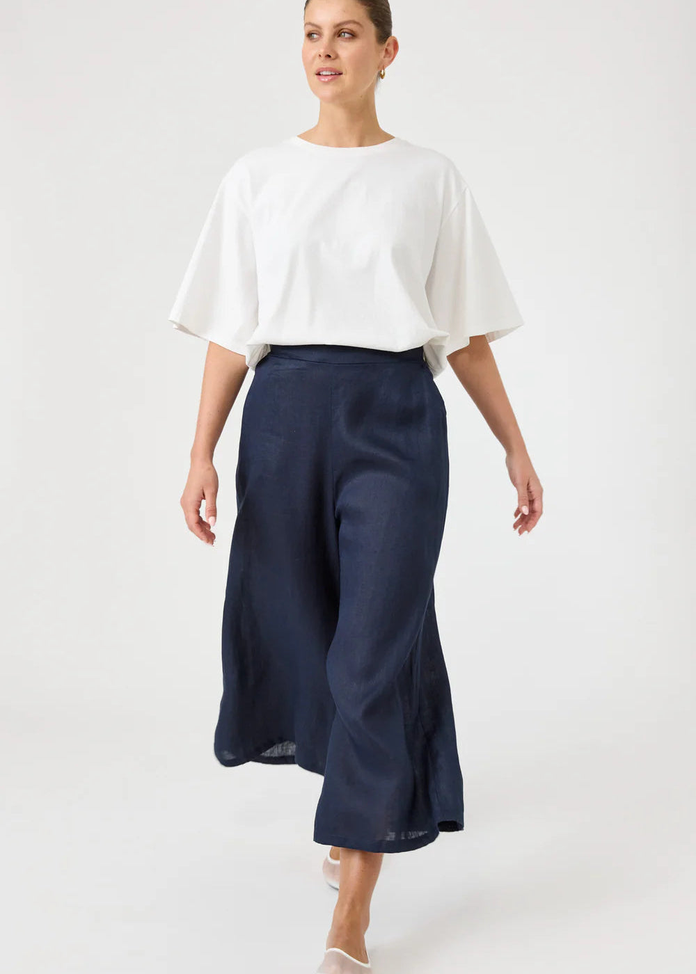 Eb & Ive Studio Crop Pant Navy