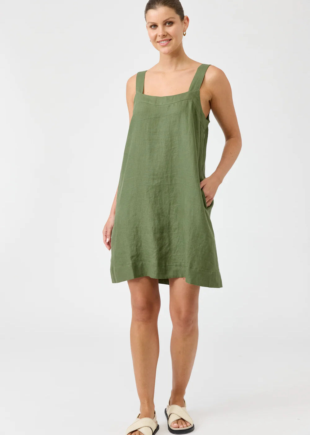 Eb & Ive Studio Tank Dress Olive