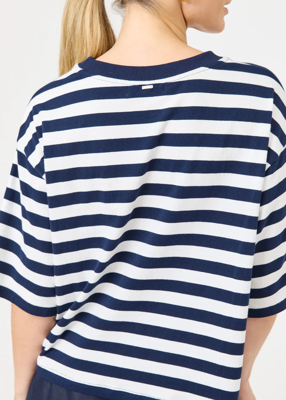 Eb & Ive Studio Stripe Tee Indigo