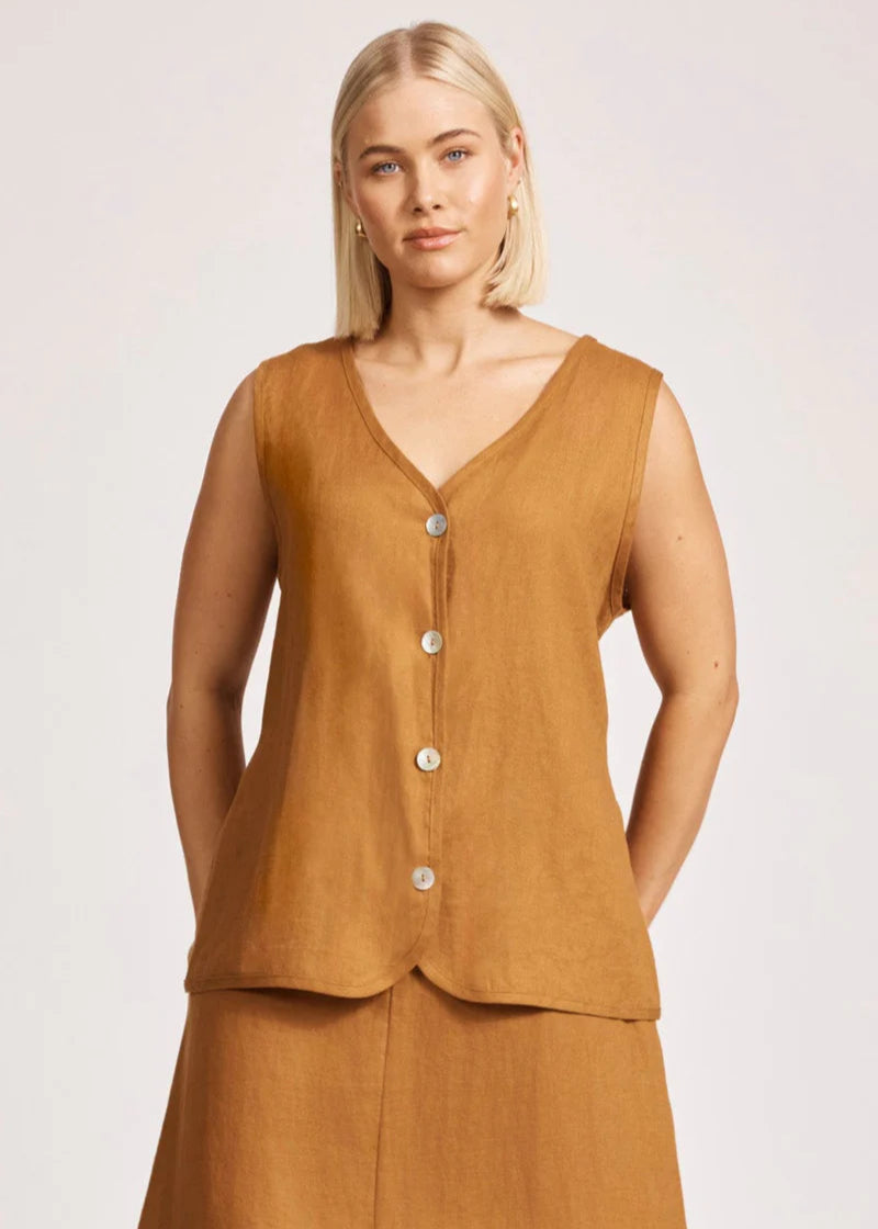 Eb & Ive Miramar Vest Caramel