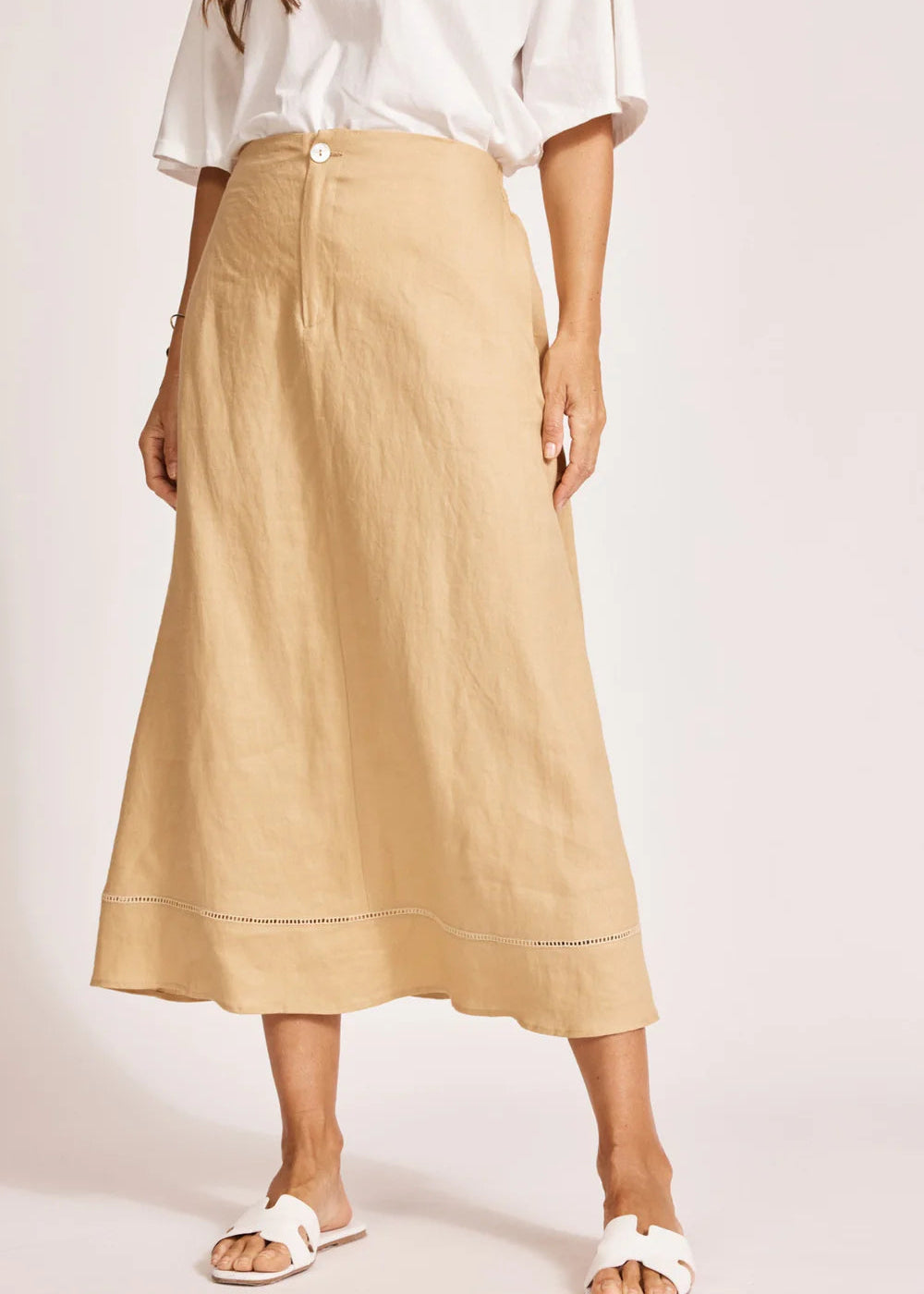 Eb & Ive Miramar Maxi Skirt Camel