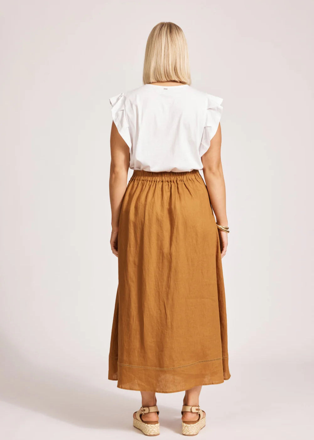 Eb & Ive Miramar Maxi Skirt Caramel