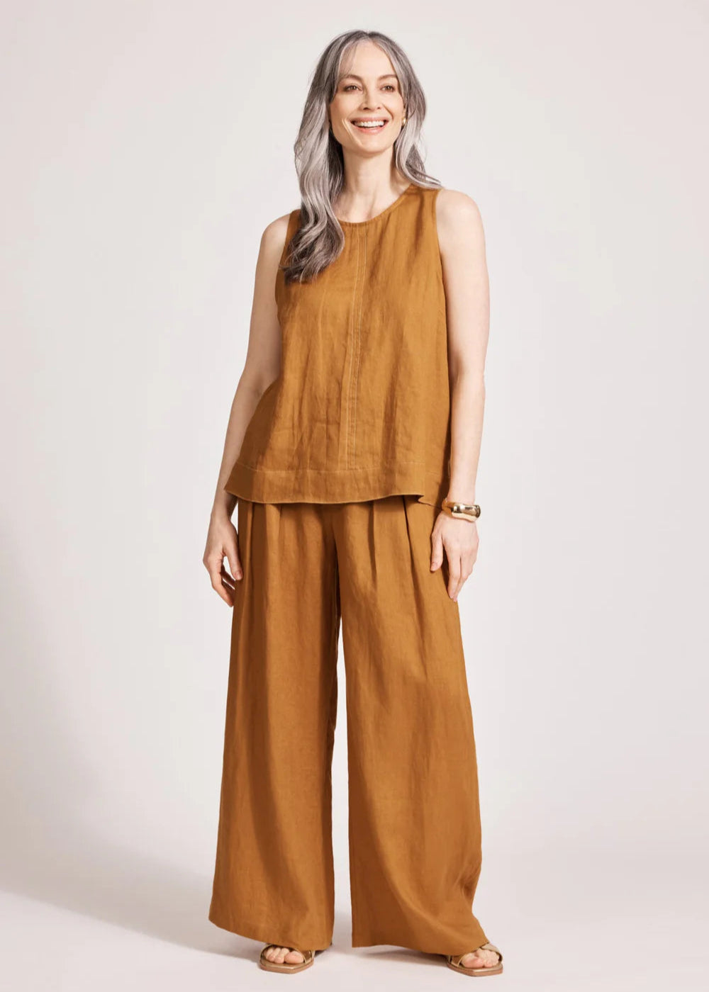 Eb & Ive Miramar Tank Top Caramel