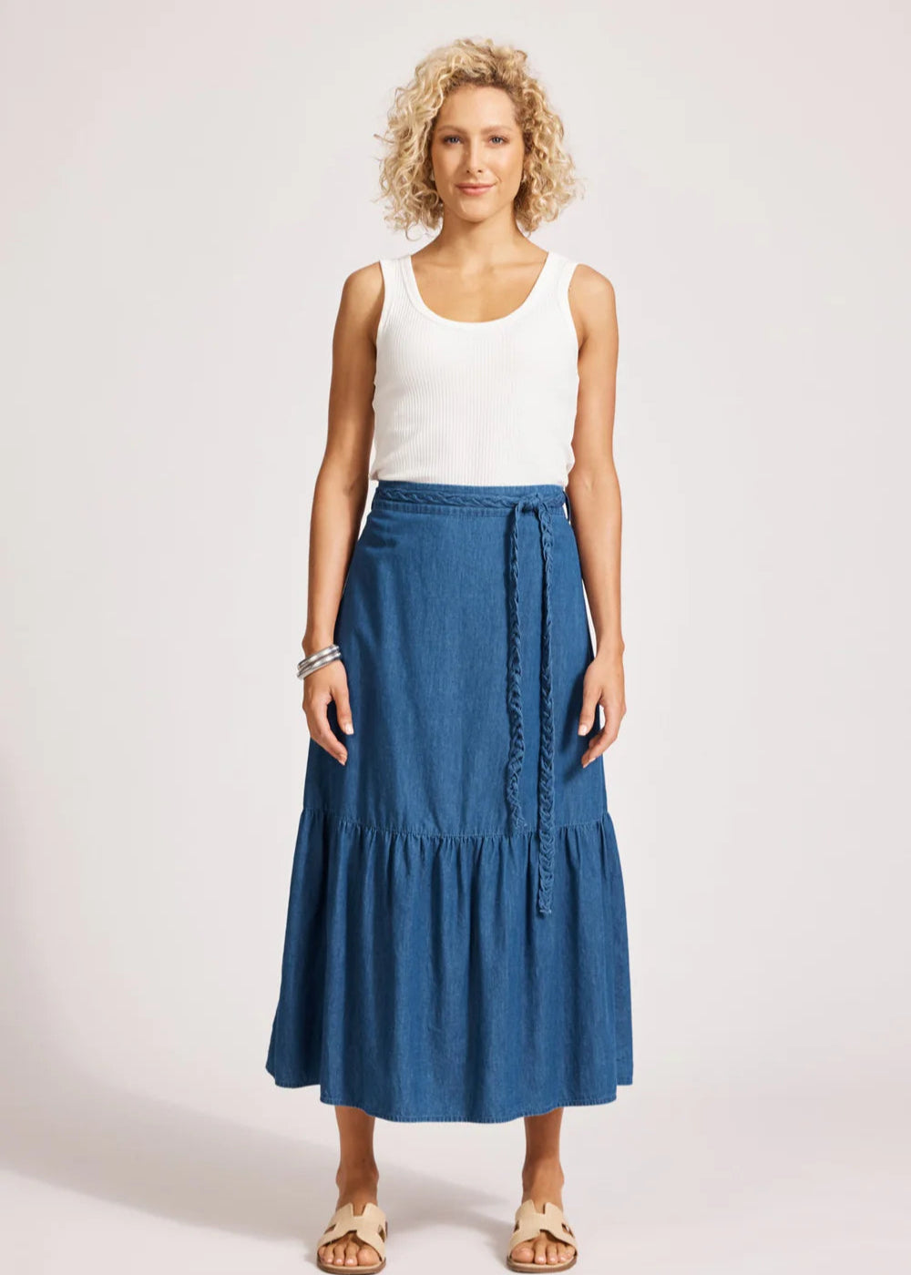 Eb & Ive Melania Denim Skirt Indigo