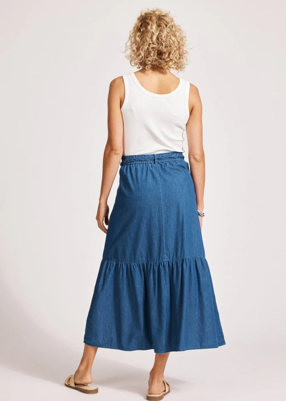 Eb & Ive Melania Denim Skirt Indigo
