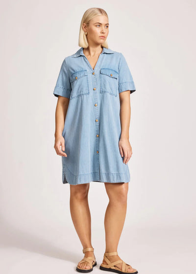 Eb & Ive Melania Denim Shirt Dress