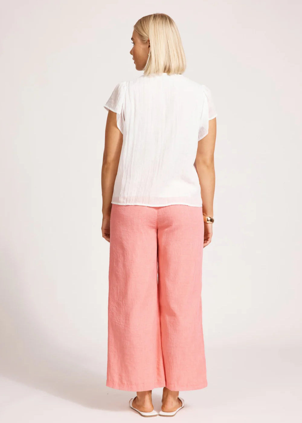 Eb & Ive Orsula Button Top White
