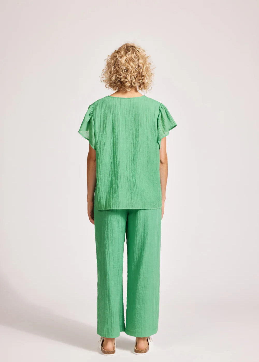 Eb & Ive Orsula Button Top Jade