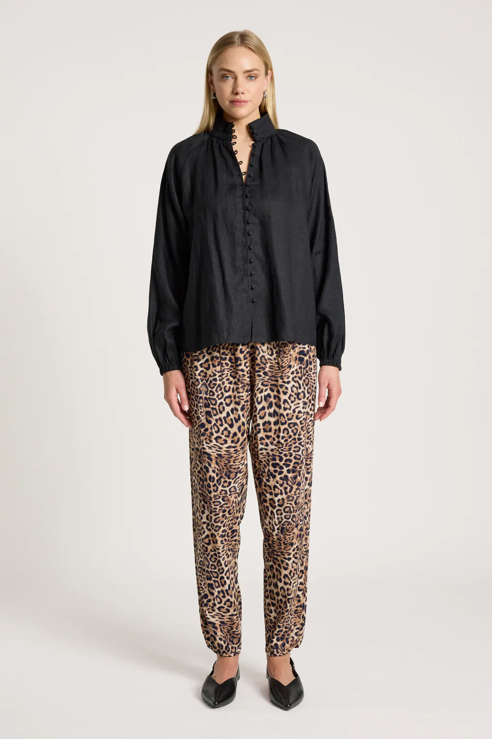 Eb & Ive Bajau Button Shirt Black
