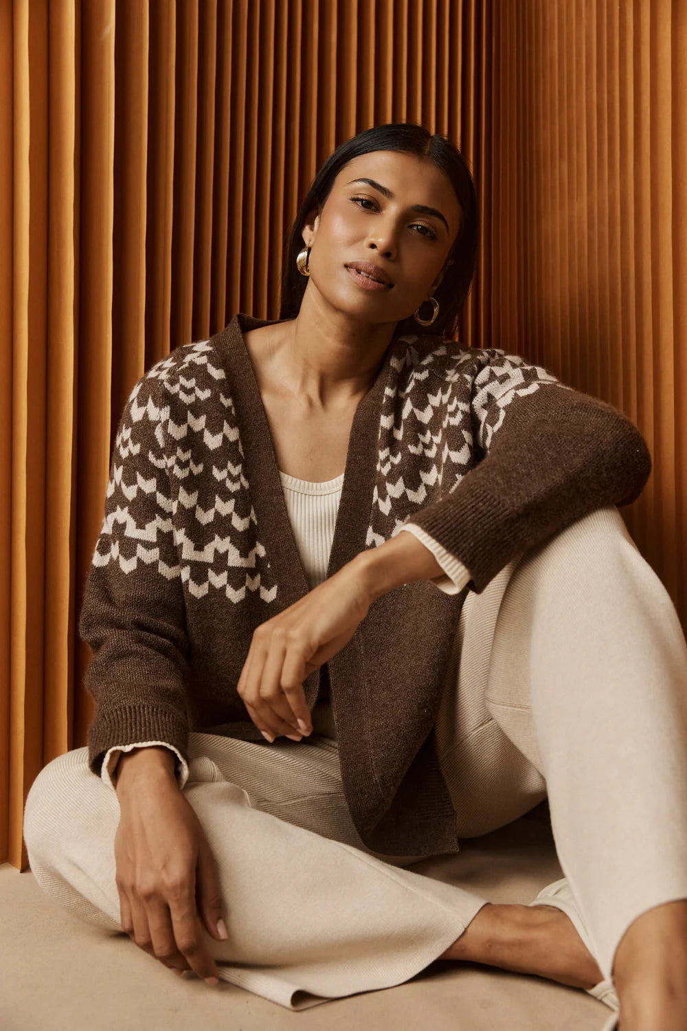 Eb & Ive Maasai Cardigan Cocoa