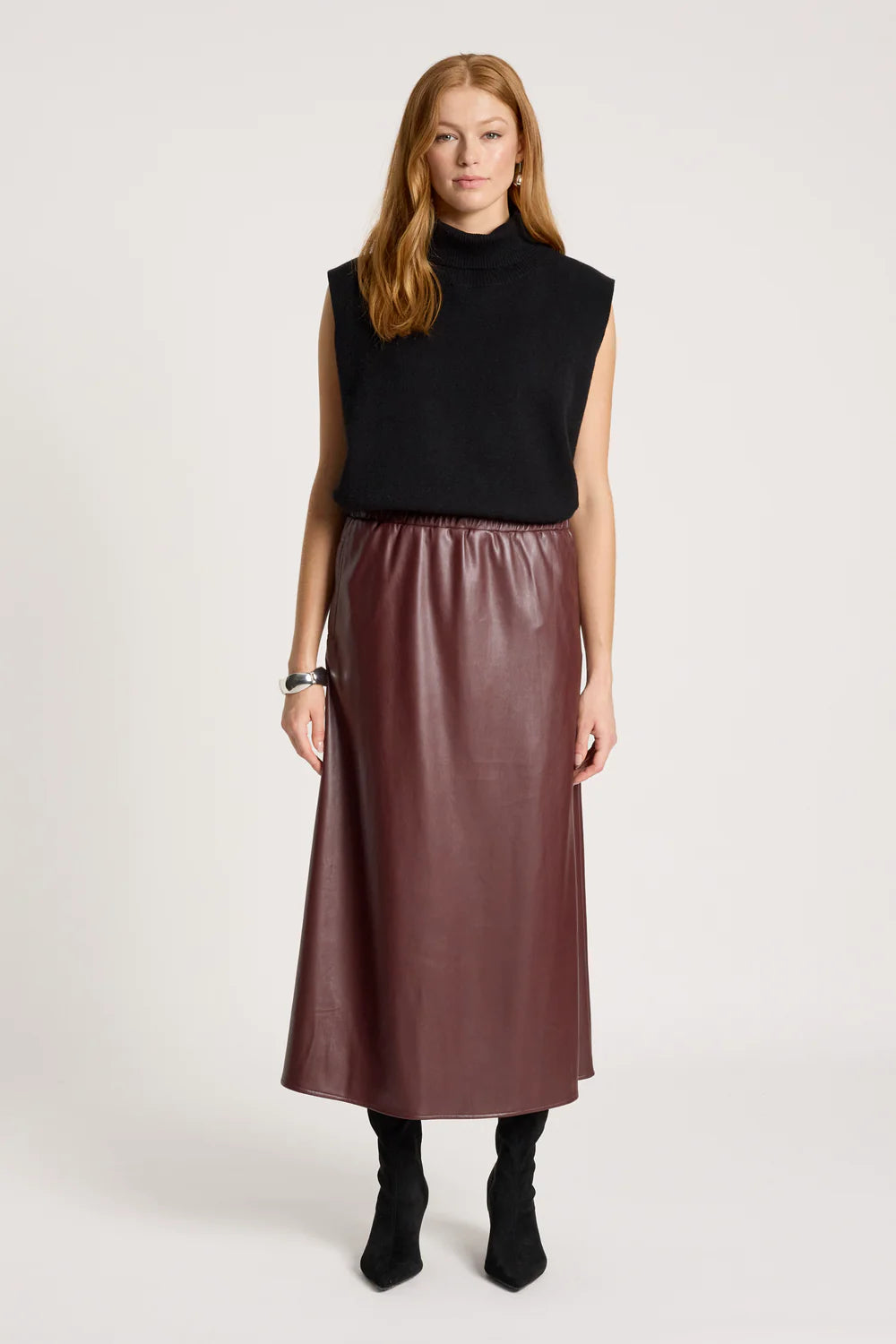 Eb & Ive Amina Skirt Mahogany