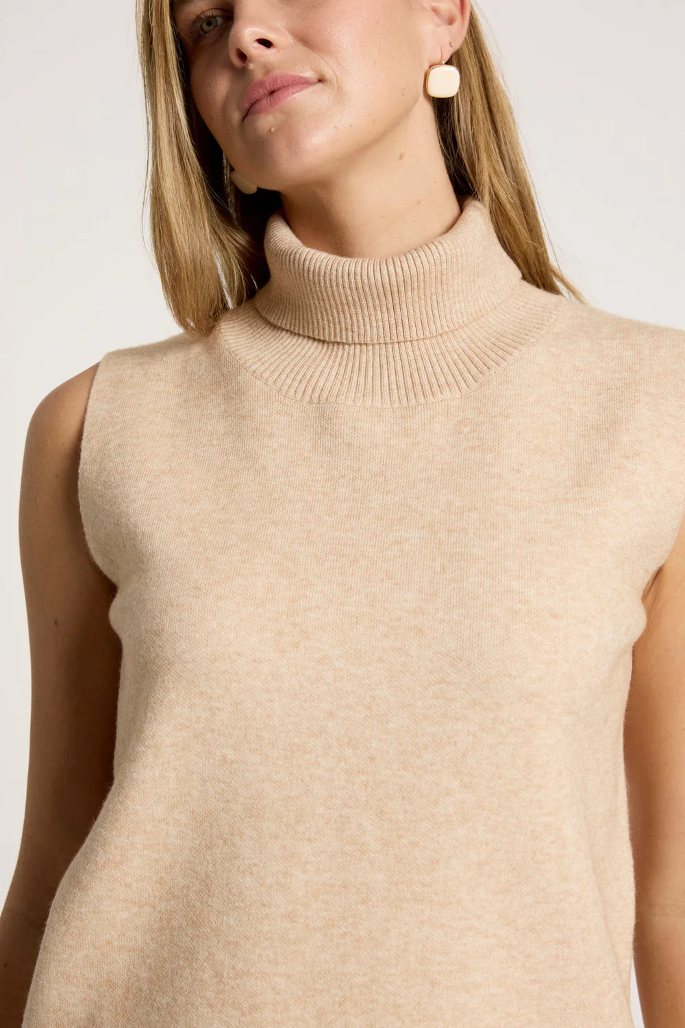 Eb & Ive Zala Knit Vest Bisque