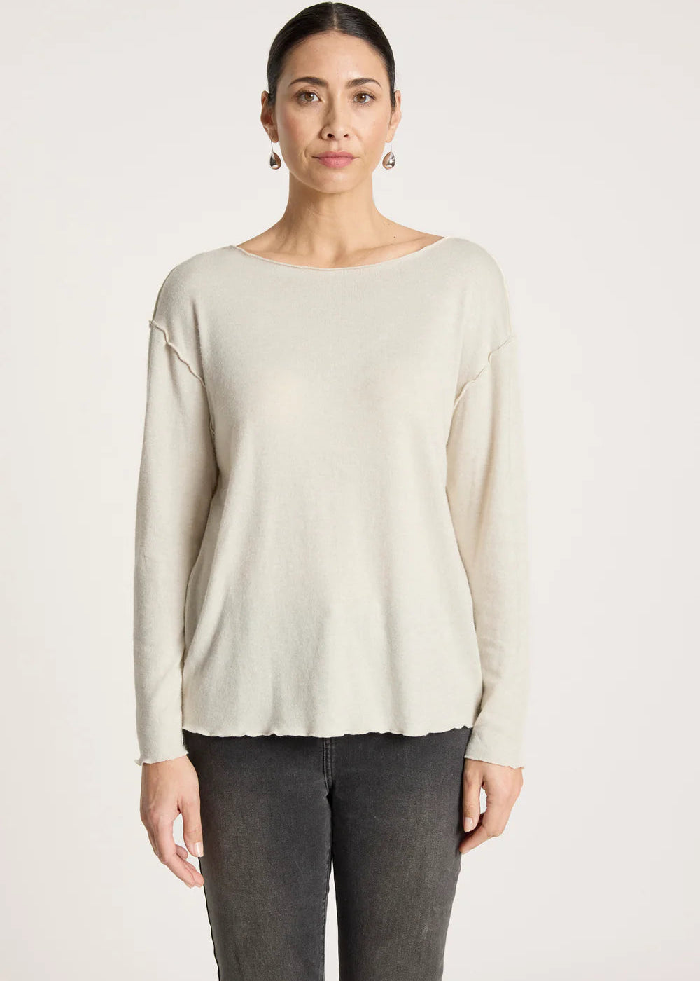 Eb & Ive Aria Long Sleeve Top Dune