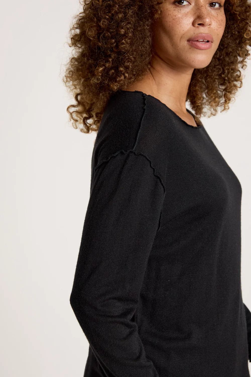 Eb & Ive Aria Long Sleeve Top Black