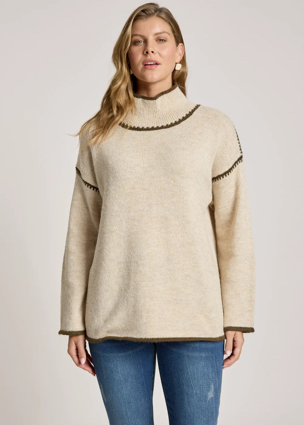 Eb & Ive Orin Jumper Dune/Olive