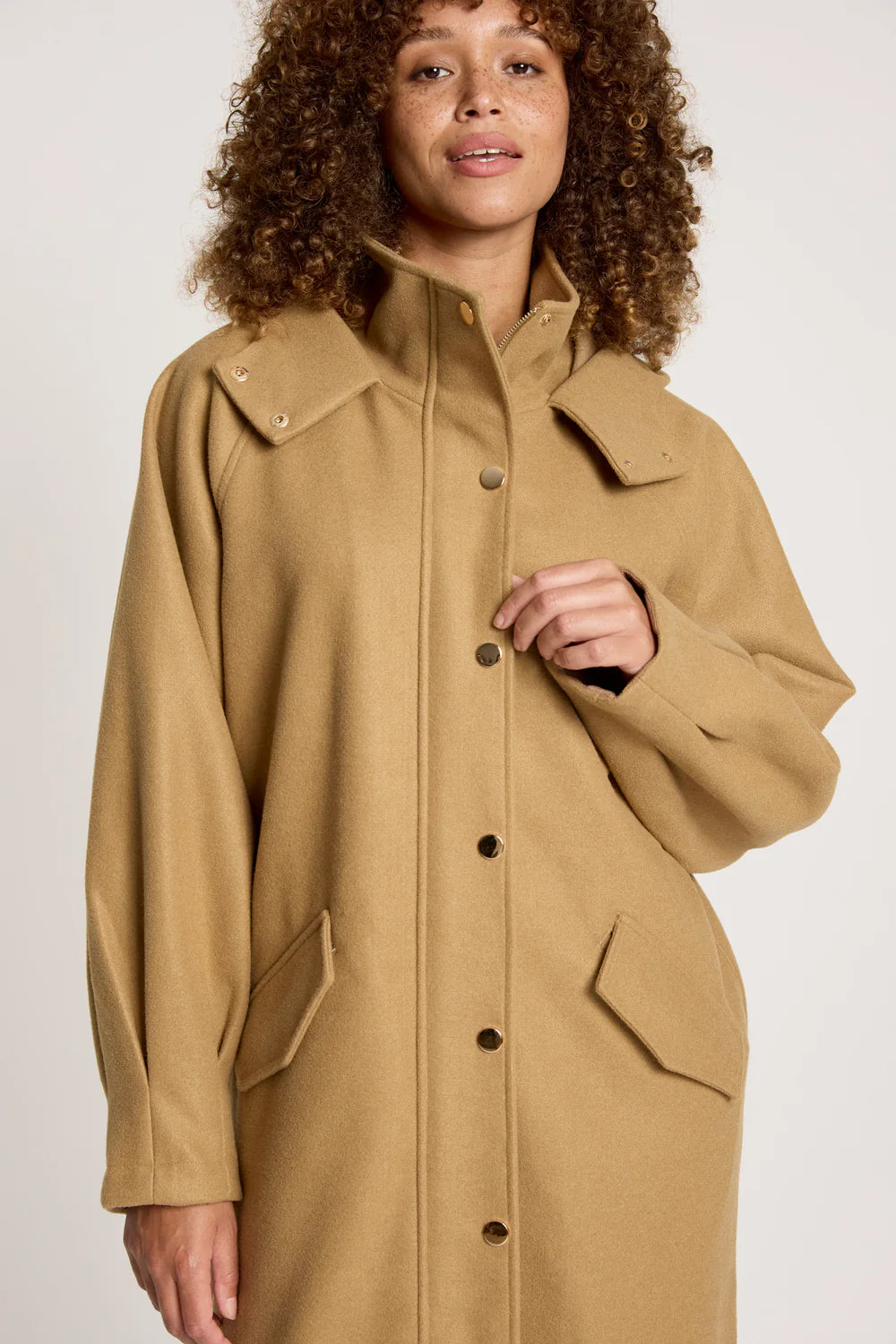 Eb & Ive Sable Hood Jacket Mocha