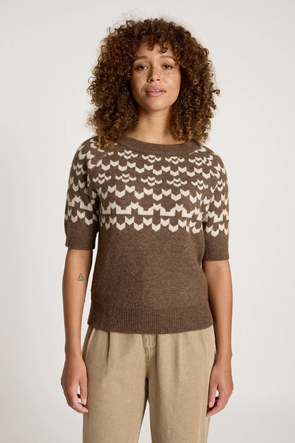 Eb & Ive Maasai Knit Top Cocoa