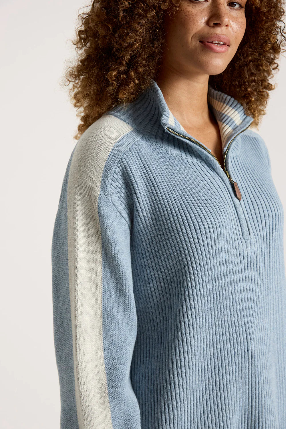 Eb & Ive Liora Zip Jumper Bisque