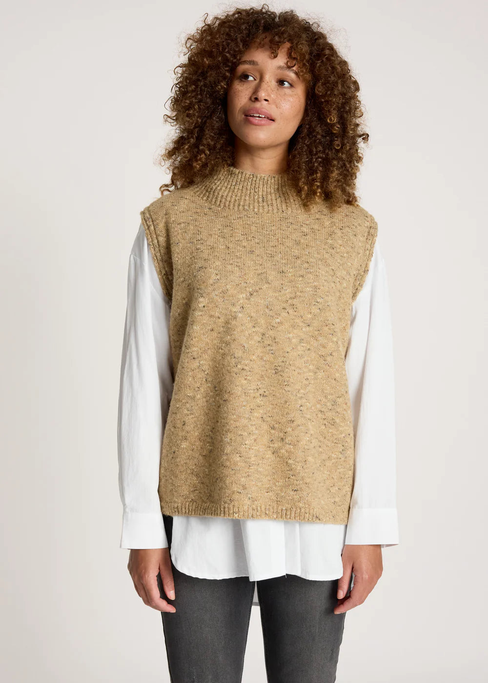 Eb & Ive Zarda Knit Vest Mocha