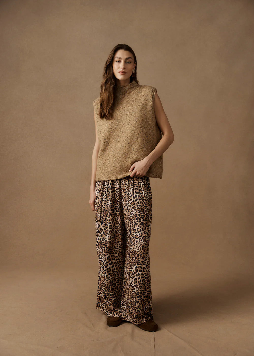 Eb & Ive Zarda Knit Vest Mocha